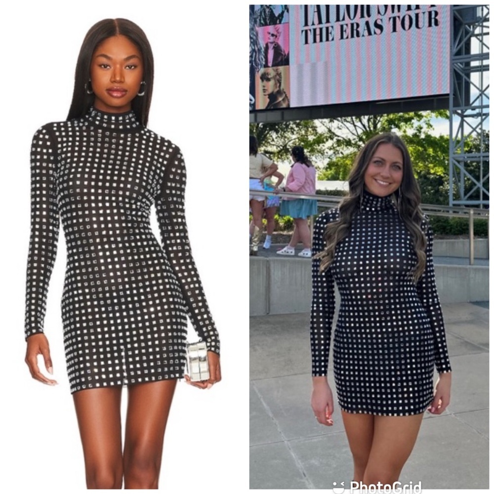 NBD Zenni Mini Dress in Black & Silver